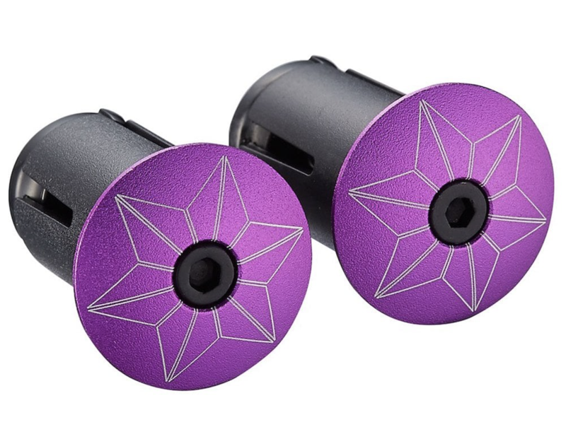 Supacaz Super Sticky Kush Road Bar Tape Neon Purple/Purple Plugs-3